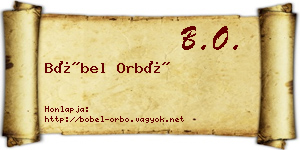 Böbel Orbó névjegykártya